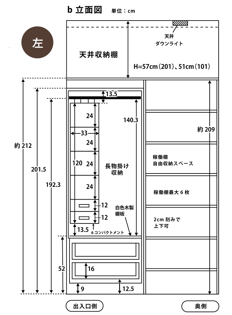 101/201 b立面図