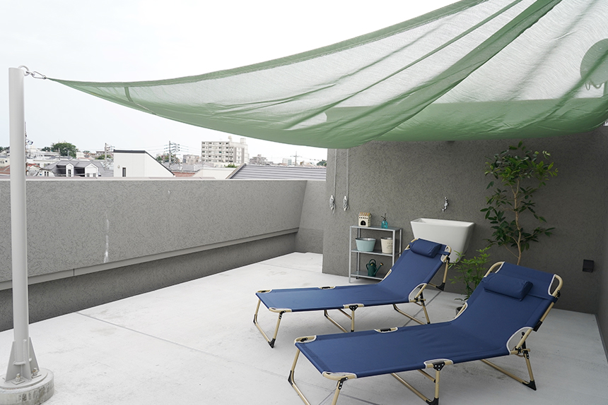 日避け三角ターフ