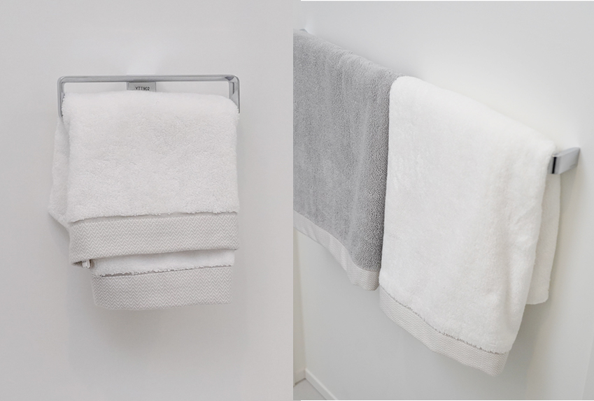 洗面室タオル掛け2種